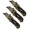 Grip Camo Sliding Utility Knives (Pack of 3)