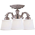 Semi-flush 3-light Ceiling Fixture