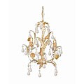 Champagne Italian Crystals 3-light Mini-chandelier