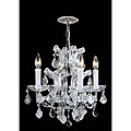 Polished Chrome Hand-cut Crystals 4-light Mini Chandelier