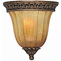 Espresso Finish Amber Glass Shade 1-light Wall Sconce