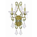 Two-light Clear Crystal Vienna Wall Sconce