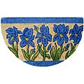 Half Round 'Irises' Door Mat (1'6 x 2'6)