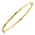 10k Yellow Gold 3-mm Polished Twisted Bangle