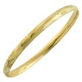 10k Yellow Gold 5-mm Etched Bangle
