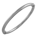 Sterling Silver 5-mm Round Shiny Bangle