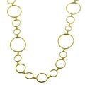 Goldkist 18k Gold over Silver Hammered Link Necklace