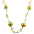 Goldkist 18k Gold over Sterling Silver Satin Bead Necklace