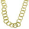 Goldkist 18k Gold over Sterling Silver Hammered Rolo Necklace