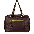 Prada Cervo Burgundy Bowler Bag