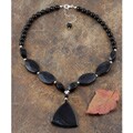 Faceted and Banded Onyx Necklace (Thailand)