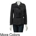Last Kiss Women's Tweed Peacoat