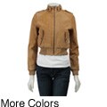 Last Kiss Women's Members Only Suede Motorcycle Jacket