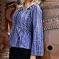 'Lavender Dreams' Beaded Cotton Blouse (India)