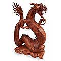 Wood 'Verve Dragon' Sculpture (Indonesia)