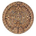 'Honey Aztec Sun Stone' Ceramic Plaque (Mexico)