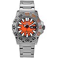 Seiko Men's 5 Automatic Orange Dial Stainless Steel Watch