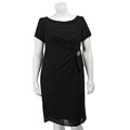 Le Bos Women's Plus Size Black Ponte Dress