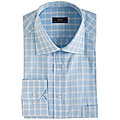 Pera Men's Blue Window Pane Dress Shirt