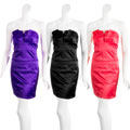 Wishes Women's Brown Strapless Tiered Party Dress