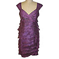 London Times Women's Shutter Pleat Shimmer Dress