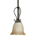 Aged Bronze-finished 1-light Mini Pendant Lamp