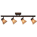 Tannery Bronzed-finish 4-light Flush Rail Light Fixture