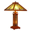 Tiffany-style Mission 2-light Table Lamp