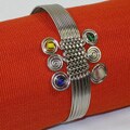 Silver 'Harmony' Beaded Swirl Bracelet (Kenya)