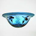Hand-painted Half-moon Duck Sconce