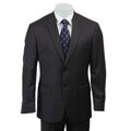 John Varvatos Star USA Men's 2-button Grey Stripe Wool Suit
