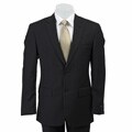 John Varvatos Star USA Men's 2-button Charcoal Wool Suit