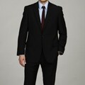 John Varvatos Star USA Men's 3-piece Black Wool Suit