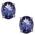 14k White Gold Tanzanite Stud Earrings
