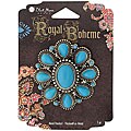 Blue Moon Royal Boheme Antique Silver/ Turquoise Flower Pendant