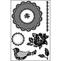 Basic Grey Lemonade Collection 'Pretty Bird' Clear Stamp Set