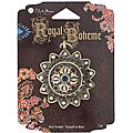Blue Moon Royal Boheme Round Sun Gold/ Blue/ Red Enamel Pendant
