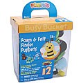 Darice Felt and Foam Bug Finger Puppets Kit (Set of 12)