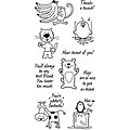 Inkadinkado Friendly Characters 4x8 Sheet of Clear Stamps