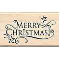 Inkadinkado 'Merry Christmas' Wood-mounted Rubber Stamp