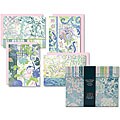 Azure Blooms Notecard/ Envelope Box Set (Box of 12)