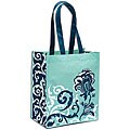 Azure Blooms Tote Bag
