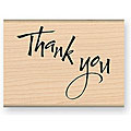 My Sentiments Exactly 'Thank You' Wood Mounted Rubber Stamp