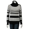 Magaschoni Women's Cashmere Cowl Neck Striped Sweater
