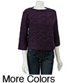 Magaschoni Women's Cashmere Blend One Button Cardigan