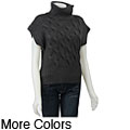 Magaschoni Women's Cable Knit Short-sleeve Sweater