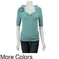 Magaschoni Women's Cashmere Blend Flower Sweater