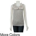 Magaschoni Women's Short-sleeve Cowl Neck Sweater