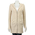 Magaschoni Women's Cashmere Blend Chunky Hooded Cardigan