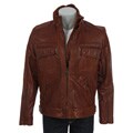 Coogi Men's Whiskey Leather Moto Jacket